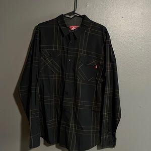 Active dress up button up shirt navy blue XL in great condition.